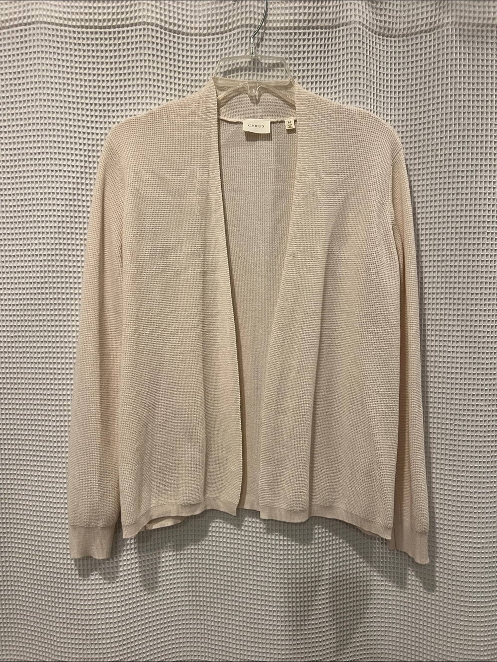 Cyrus Lightweight Open-Front Cardigan in Soft Cream